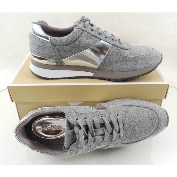 Michael Kors Allie Trainer Lace Up Sneakers Flannel Grey Size 9.5 - Picture 9 of 10